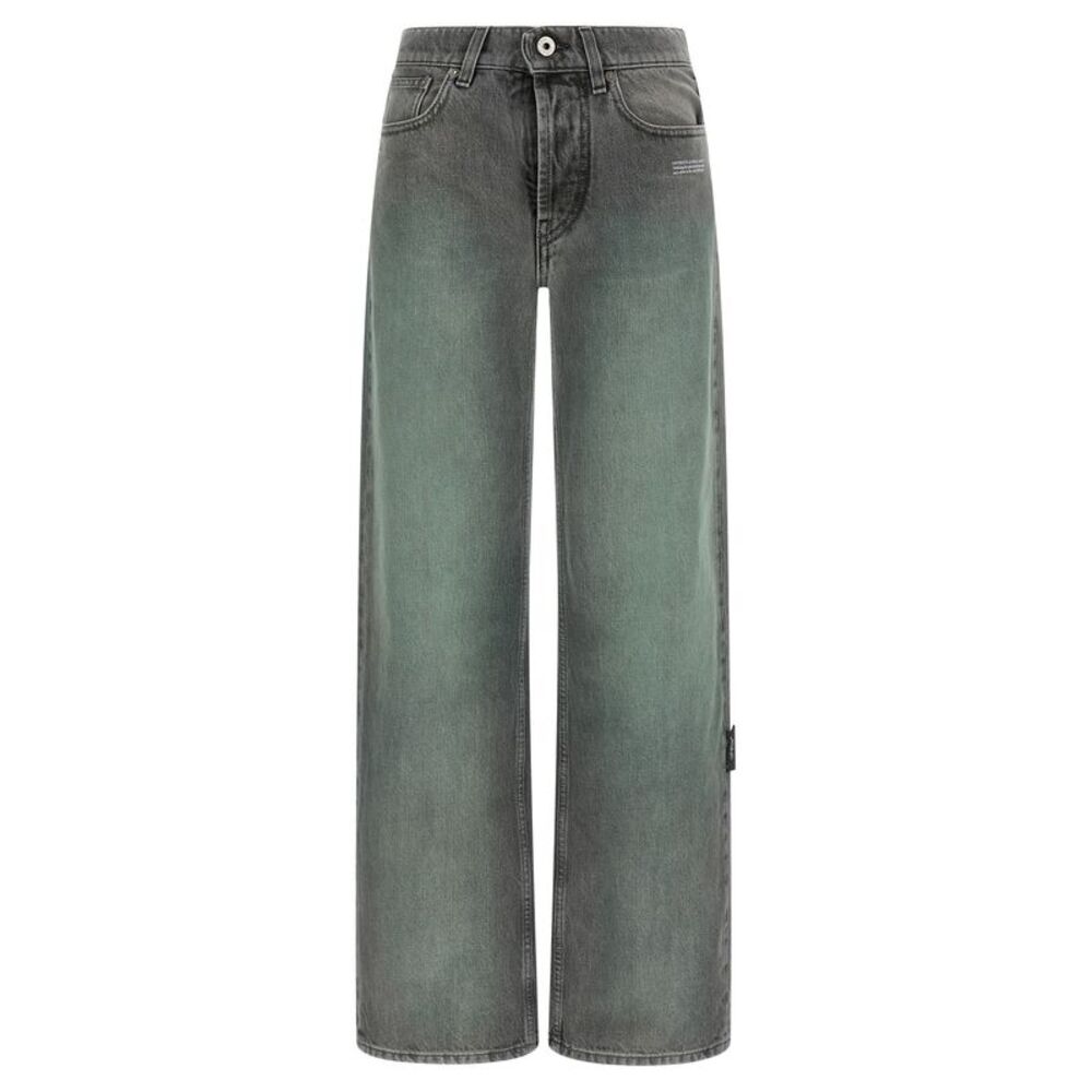 Off-White Gray Cotton Jeans Women's Denim